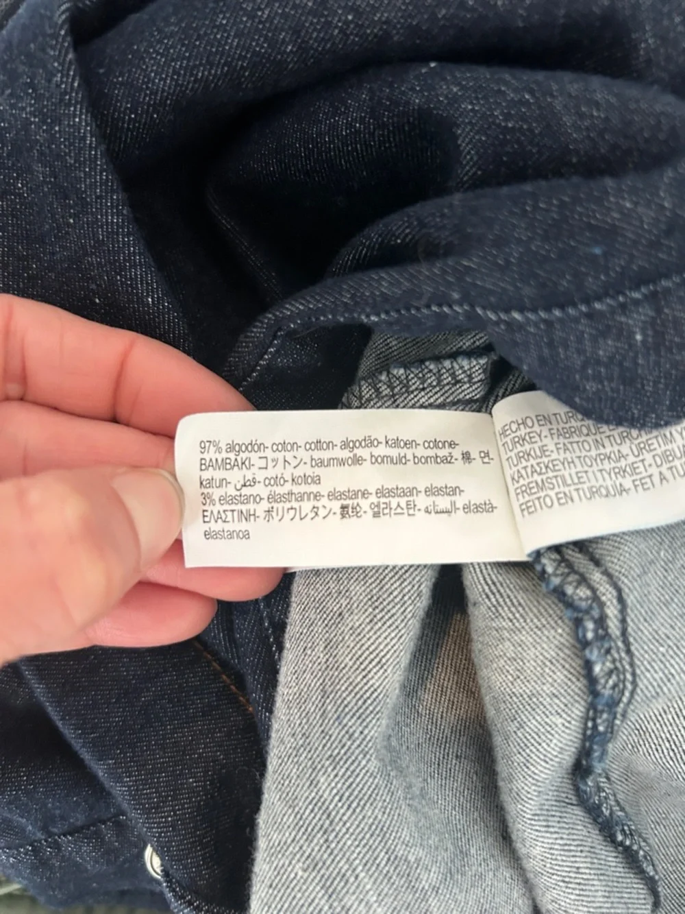 Zara Denim Ruched Midi Dress size XS - Picture 8 of 8